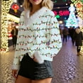 thumbnail image 7 of JTZGDY 3D Novelty Christmas Tops for Women Winter Warm Fuzzy Trim V Neck Long Sleeev Santa Claus/Xmas Tree Pattern Printed Pullover T-Shirts Trendy Oversized Tunic Blouse Multicolor#09 L, 7 of 7