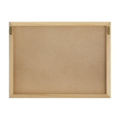 Martha Stewart - Everette Dry Erase Magnetic Weekly Calendar/Chalk Board-24x18 - Light Natural Woodgrain