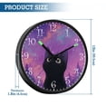 thumbnail image 3 of Voice Activated Clock with Glow Light 12 Inch Large Silent Wall Clock Battery Operated for Home Decor Purple Sky and Black Cat, 3 of 8