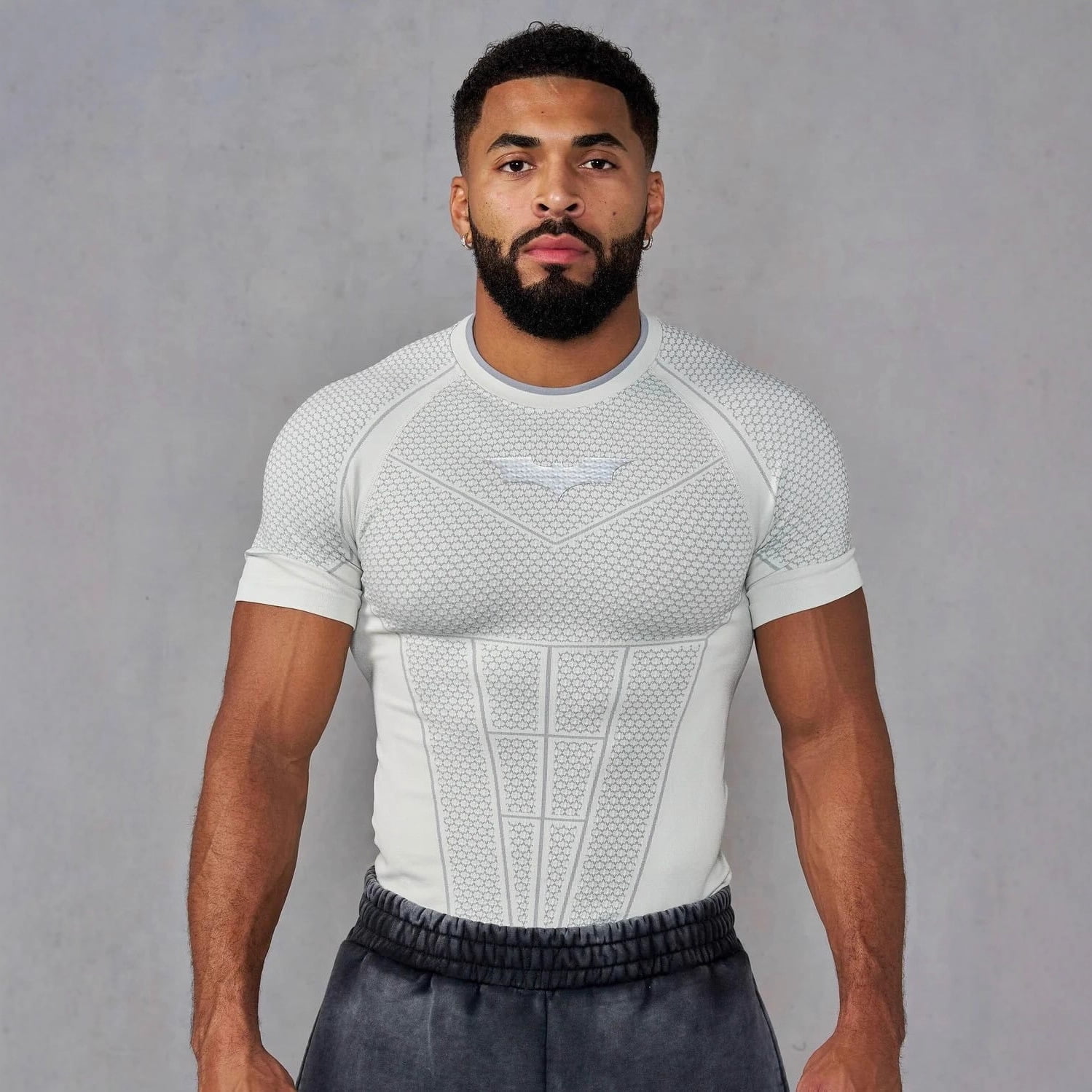 Men's Athletic Compression Short Sleeve Shirt, Breathable Quick Dry Gym Workout Top, Stretch Performance Sportswear for Gym and Sports