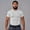 White, variant on YA Summer New Men's Tight T-shirt Jogger Sports and Fitness Running Training Quick-Drying Short Sleeve