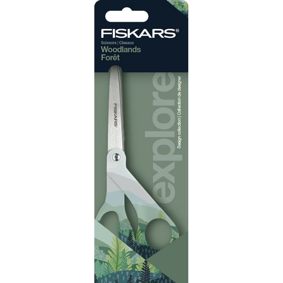 Fiskars 8" Fashion Print Scissors, Woodlands