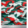 thumbnail image 1 of Soimoi Modal Satin Fabric Two Tone With White Camouflage Printed Fabric 1 Yard 42 Inch Wide, 1 of 1
