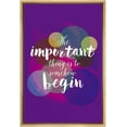 thumbnail image 3 of PixonSign Framed Wall Art Print Set Important Purple Watercolor Word Art Inspirational Motivation Typography Modern Art Chic Colorful Ultra for Living Room, Bedroom, Office - 16"x24" Natural, 3 of 5