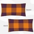 thumbnail image 3 of Easygdp Fall Buffalo Plaid Envelope Closure Pillowcase - 20x36in, Queen Pillowcase, Breathable, Stain-Resistant, Wrinkle-Free, 3 of 9