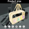 thumbnail image 2 of Bolsa de maquillaje Bunliuys Chenille Letter Clear con asa, color beige, 2 of 7