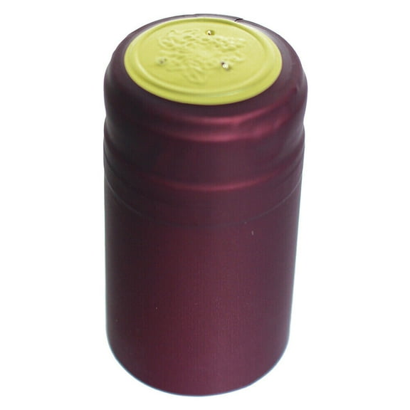 BURGUNDY PVC SHRINK CAPSULES 12 Pack