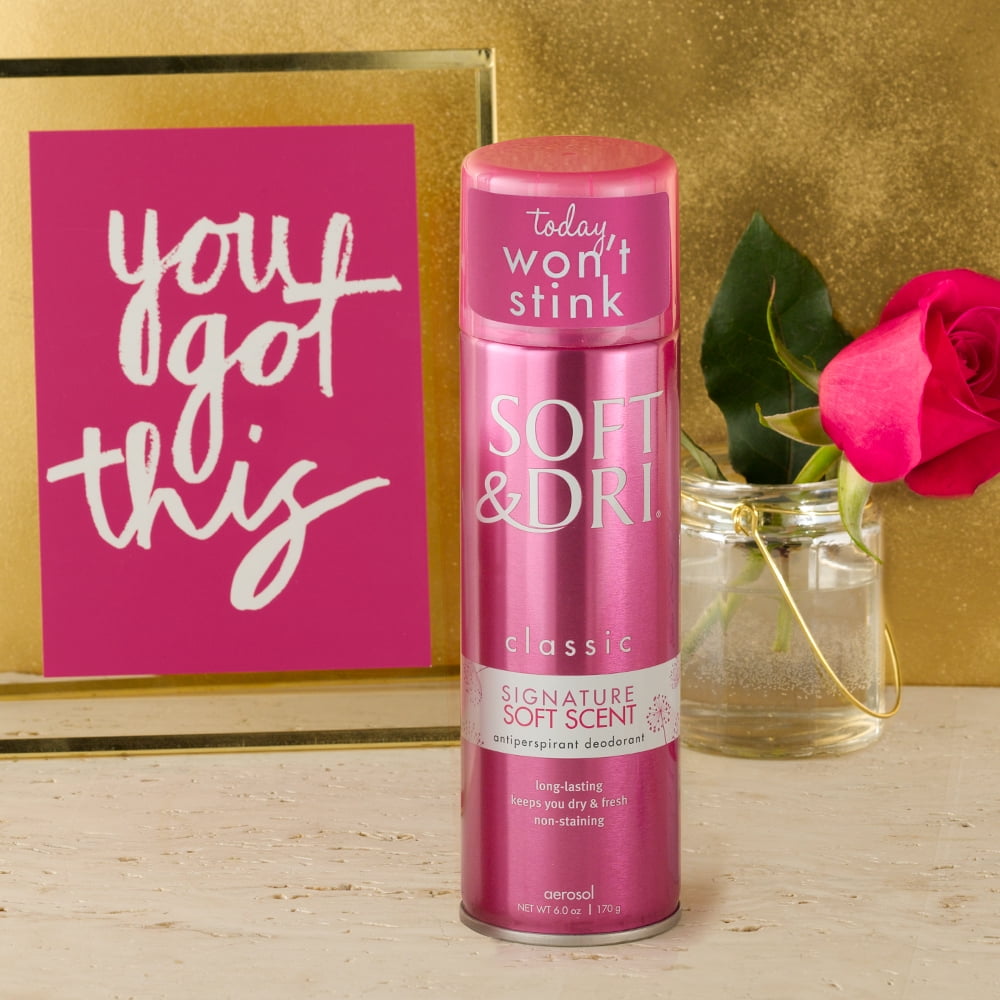 Soft Dri Classic Aerosol Anti Perspirant Deodorant Signature Soft Scent 6 Oz Walmart Com Walmart Com