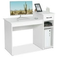 thumbnail image 1 of Giantex Computer Table Desk, Modern Simple Wooden Desk w/Storage Drawer & Compartments, Study Writing Computer Table for Home Office, 1 of 8