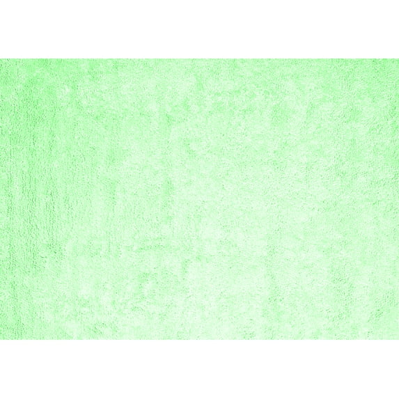 Ahgly Company Indoor Rectangle Solid Emerald Green Modern Area Rugs, 7' x 9'