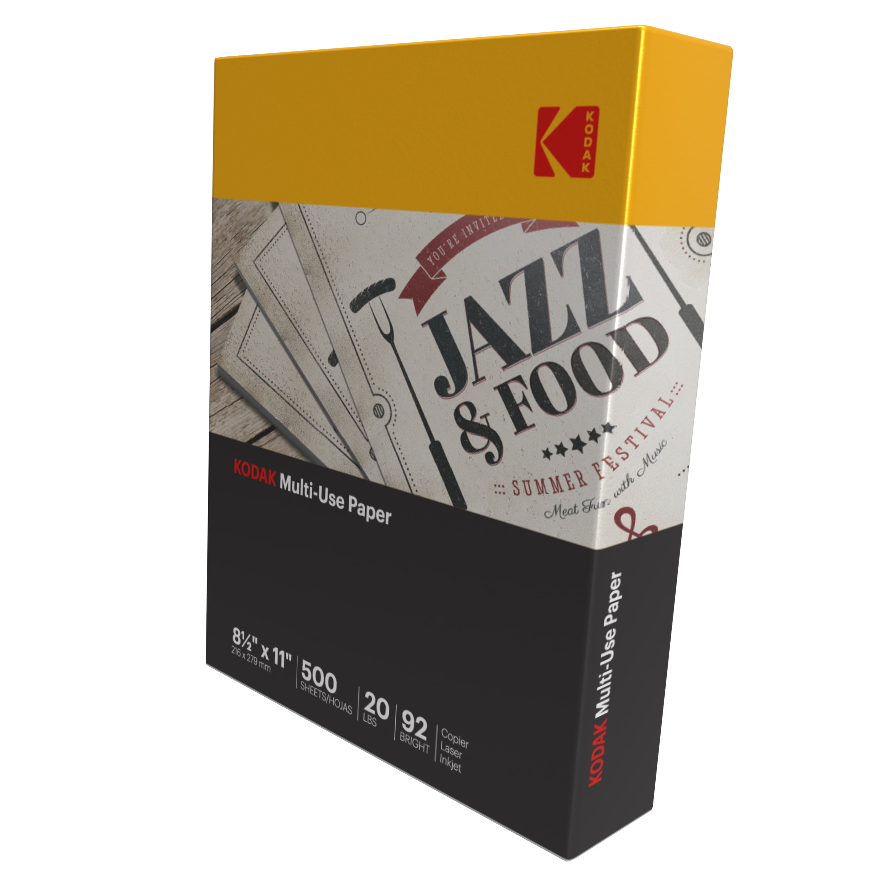KODAK Printer Paper 20 lb Multi-Use Copy Paper 8.5 x 11, 92 Bright | Ream|500 Sheets