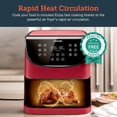 thumbnail image 2 of COSORI Air Fryer 5.8QT Oil-Free XL Electric Hot Air Fryers Oven, Programmable 11-in-1 Cooker with Preheat & Shake Reminder, Equipped Digital Touchscreen and Nonstick Basket, 100 Recipes, Red, 2 of 7