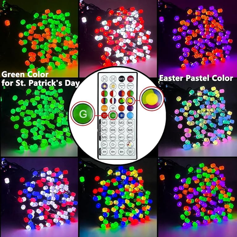 Joomer Color Changing Christmas Lights, 66FT 200 LED RGB String...