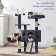 thumbnail image 4 of Cat Tree Tower, Scratching Posts with Removable Toys, Cozy Condo, Platform, Hammock, Sisal Scratch Board and Ball for Indoor Kittens, 4 of 16