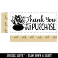 thumbnail image 2 of Thank You for Your Purchase Potted Succulent Self-Inking Rubber Stamp Ink Stamper for Business Office - Black Ink - Small 1-1/2 Inch, 2 of 7