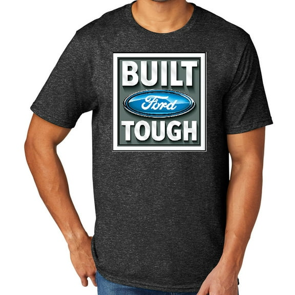 Built Ford Tough Men's TriBlend Tee Shirt, Medium Black Heather