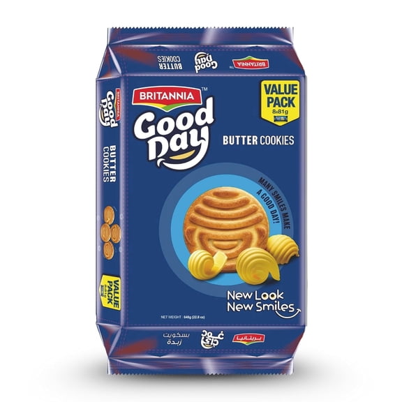 Britannia Good Day Butter Cookies 648g (22.8 oz) Family Pack | Crispy Butter Biscuits for Tea, Snacks & Parties