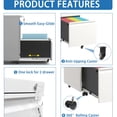 thumbnail image 7 of Fully Assembled 2 Drawer Cabinet with Lock / Save Time on Office Setup, 7 of 7