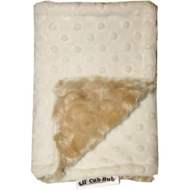 Lil Cub Hub BCCDCR Chiffon pour Rots - Crème à Pois avec Tourbillon de Bourgeons de Rose Chameau