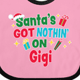 thumbnail image 4 of Inktastic Santa's Got Nothin' on Gigi with Christmas Presents Boys or Girls Baby Bib, 4 of 4