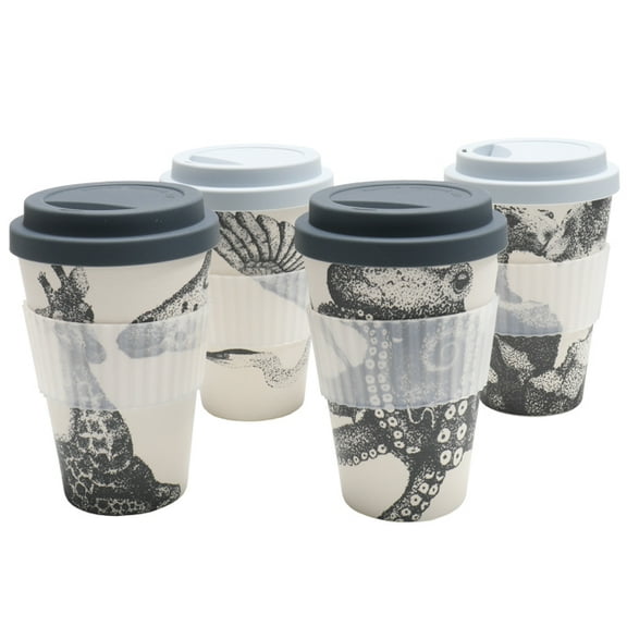 Travel Mug, 16oz, 4 Piece Set