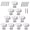Clear-Silver, variant on 10 Pcs Crystal Glass Cabinet Knobs 30mm Diamond Shape Drawer Kitchen Cabinets Dresser Cupboard Wardrobe Pulls Handles (Clear)