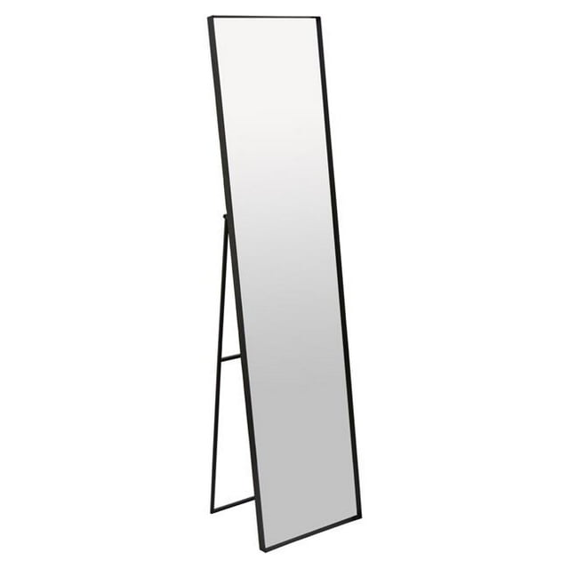 Plutus Brands PBTH94668 Metal Floor Mirror, Black