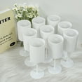 thumbnail image 3 of AMERTEER [Verres à Champagne Réutilisables] 3/6/9/12/20 Pcs Gobelet Blanc Simple Réutilisable Verres à Cocktail / Tasse à Jus Sucré pour Maison Mariage Hôtel Fête Noël Halloween, 3 of 6