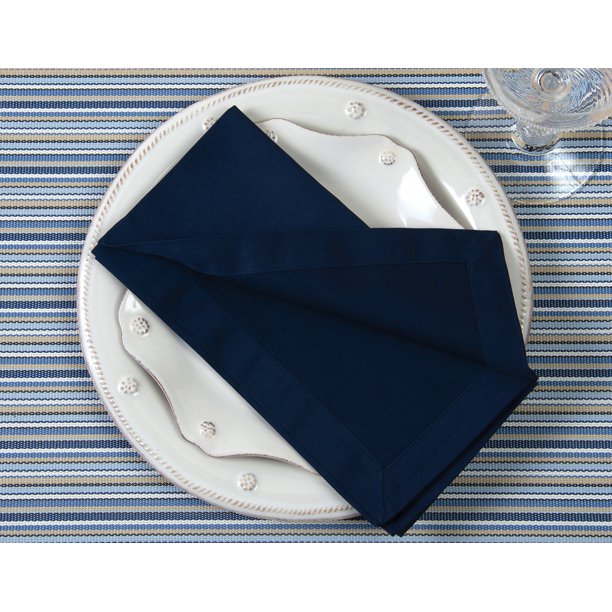 Kora Navy Cotton Napkins 20 X20 1 Dozen Walmart Com Walmart Com