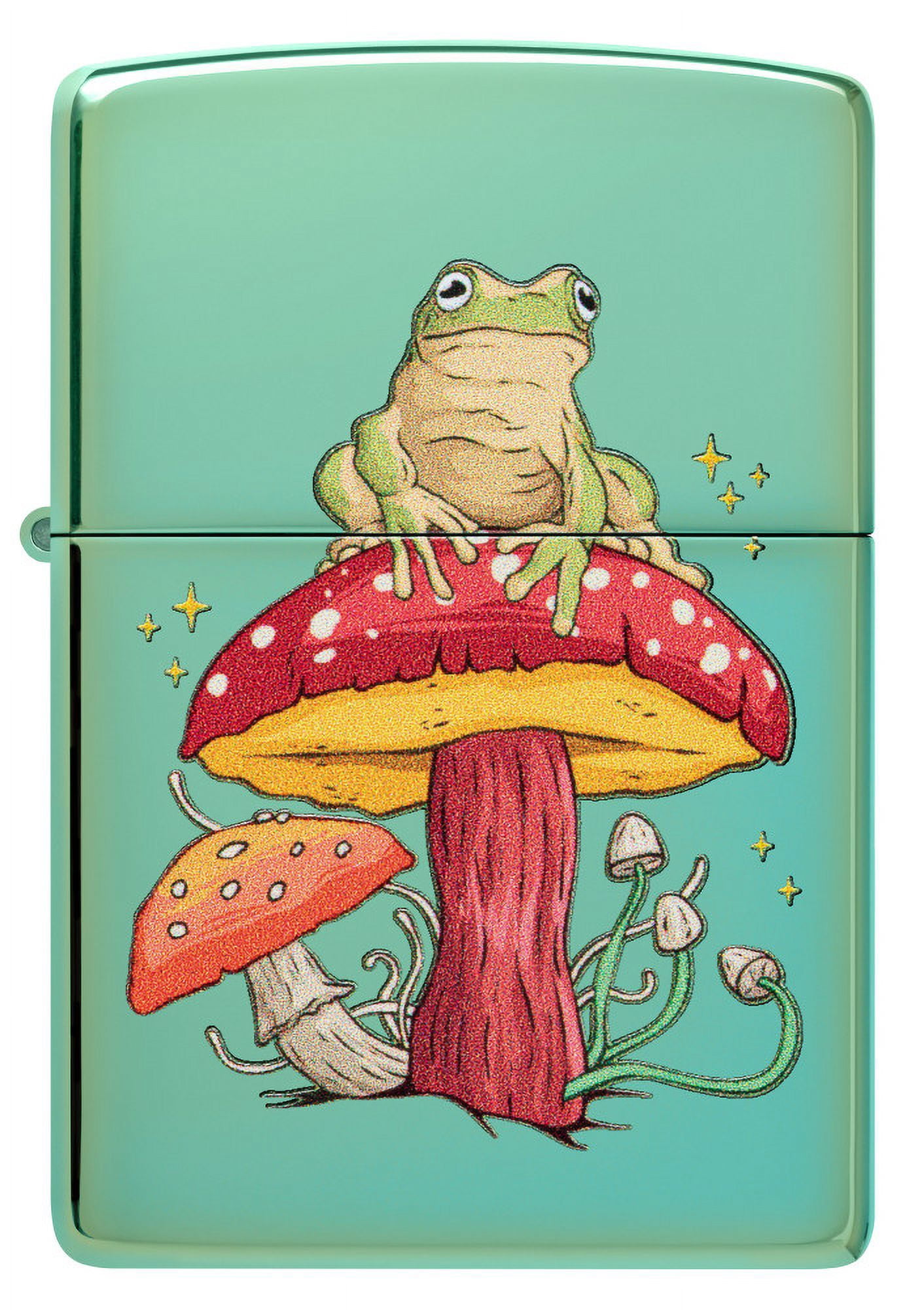 Zippo Mystical Frog Design High Polish Green Pocket Lighter