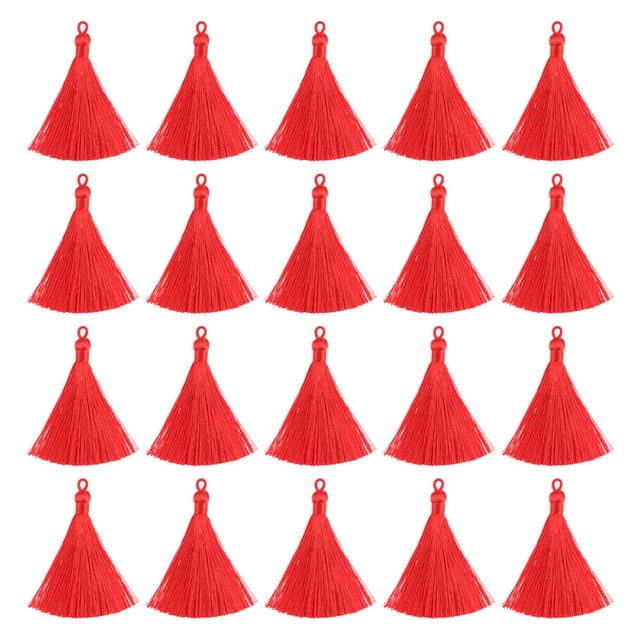 unbranded 30Ud Borlas De Seda Roja Para Pendientes Y Manualidades Accesorios Elegantes Para