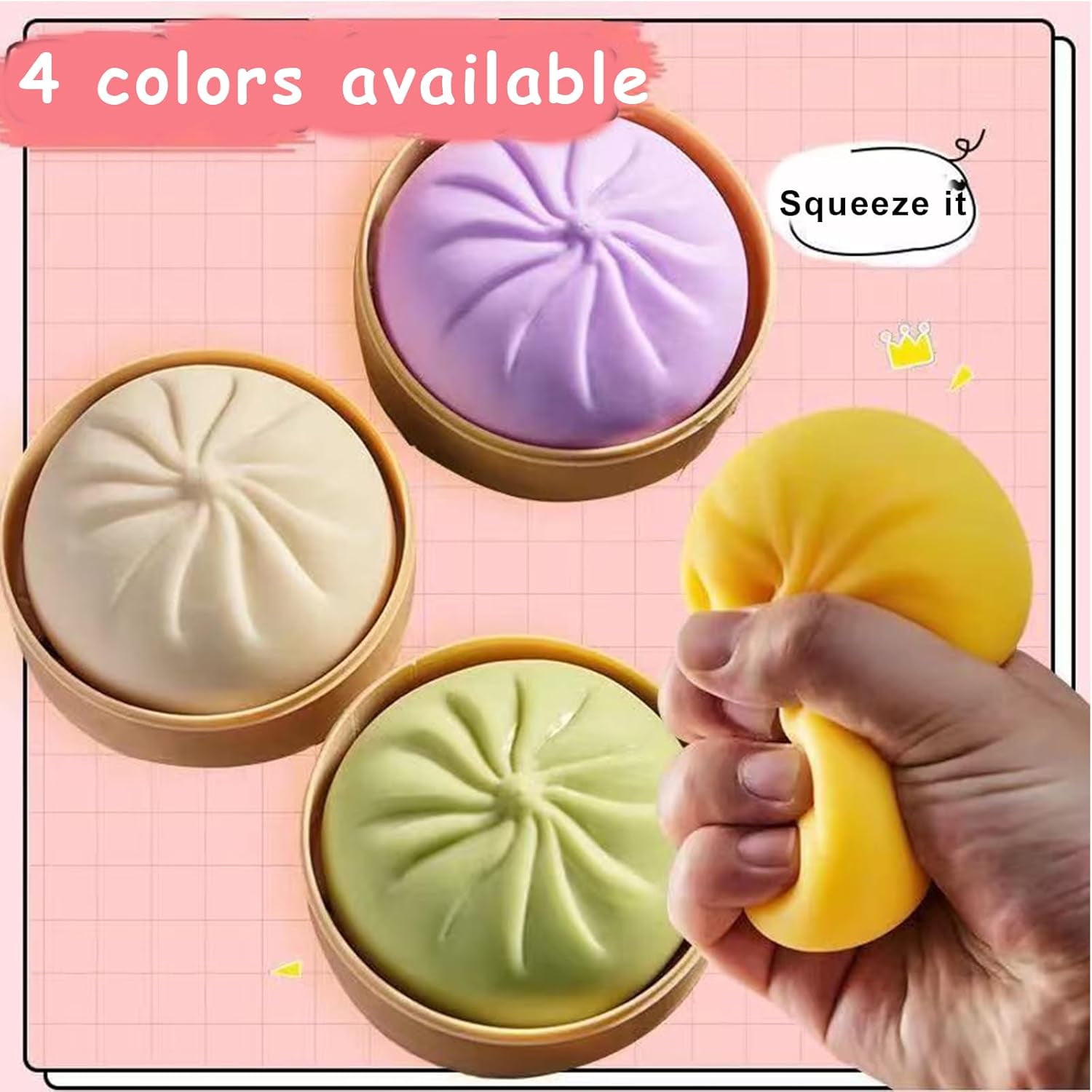 Squeeze Clearance Under $5, Giant Glitter Dumpling, Giant Dumpling, Mega Rainbow Dumplings, Cute Anxiety Relief Fidget, Soft Squeeze Decompression Dough for Adults