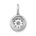 thumbnail image 3 of Finest Gold 14K White Gold 0.5 CTW Diamond Round Halo Cluster Pendant, 3 of 4