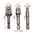 thumbnail image 4 of Adapter 8 Pcs Socket Adapter Set Impact Driver Power Bits Extension Bit 1/4 Inch 3/8 Inch 1/2 Inch Power Hand Tools Driver Extension Socket Adapters Set, 4 of 7