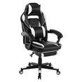 thumbnail image 1 of Ergonomic Racing Style Gaming Chair with Massage Lumbar Support, Retractable Footrest & Adjustable Headrest - Big and Tall Computer Desk Chair for Home Office, 1 of 22