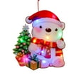 thumbnail image 2 of Luminous Christmas Door Hanging Decorations, Colorful Lights Up Snowman Scene , 11.22x10.83 Inch Plastic Hanging Decor for Home, DIY Holiday Arrangement (1 PC), 2 of 7