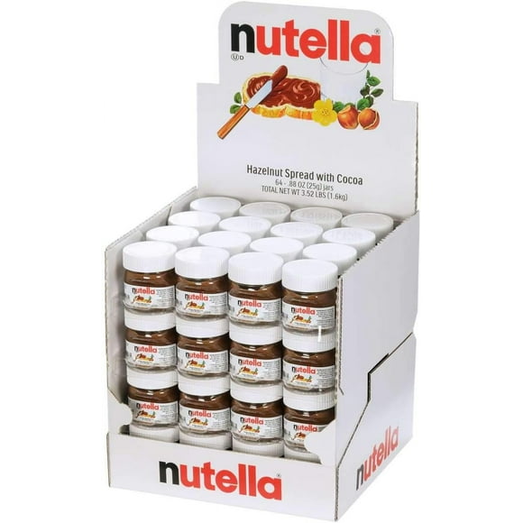 Nutella Pâte à Tartiner aux Noisettes Mini Pot en Verre de 0,88 oz - 64/boîte