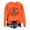 Orange, variant on Venzia Women Halloween Crewneck Sweatshirt, Black Long Sleeve Pullover Top, Casual Fall Graphic Sweatshirt