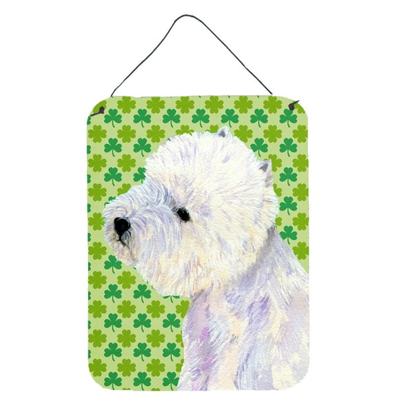 Carolines Treasures LH9180DS1216 Westie St. Patricks Day Shamrock Portrait Wall or Door Hanging Prints 12WX16H
