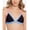 Color Block Black/Puff Pink/Twilight, variant on Juniors' X-Back Triangle Bikini Top, Black, L