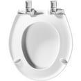 thumbnail image 4 of Bemis 200E4 390 Affinity Round Plastic Toilet Seat in Cotton White with STA-TITE Seat Fastening System, EasyClean, WhisperClose, Precision Seat Fit Adjustable Hinge and Super Grip Bumpers, 4 of 4