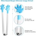 thumbnail image 2 of Pinzas de silicona con forma de mano, mini pinzas de cocina pequeñas de 12 piezas para comida, azúcar, hielo, buffet de ensaladas, 2 of 4