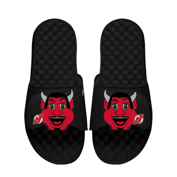 Youth ISlide  Black New Jersey Devils Team Mascot Slide Sandals