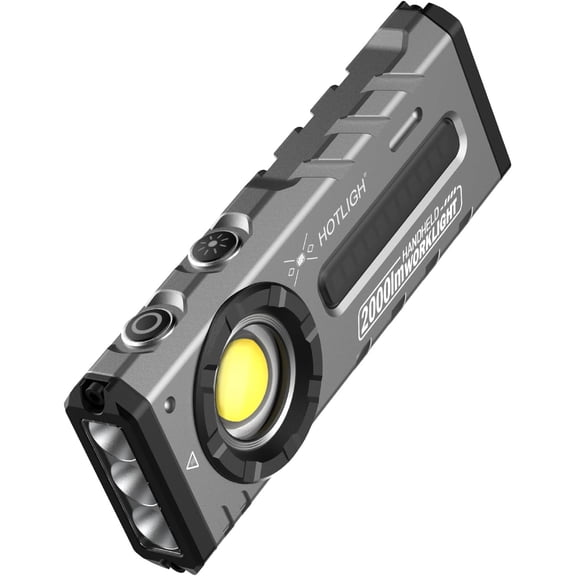 ZF8313 Rechargeable Flashlight, Magnetic EDC Flashlight Rechargeable, 2000 Lumens LED Flashlight with RGB and UV Lighting Source for Outdoor, Car Repairing