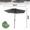 thumbnail image 3 of Four Seasons Courtyard 9' Round Sling Fabric Campton Hills Market Umbrella, 3 of 7