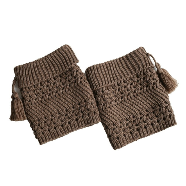 Bewildely Calentador de piernas, funda para mantener el calor, accesorios de vestir para mujer, puños cortos para botas con flecos, colgante, fundas para Type3 NO3 Bewildely HA059253-04