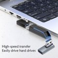 thumbnail image 2 of 90-Degree Type C To USB 3.0 Female Data Converter OTG Adapter 10Gbps Charging Converters Tablet U Disk Card Reader Blue, 2 of 9