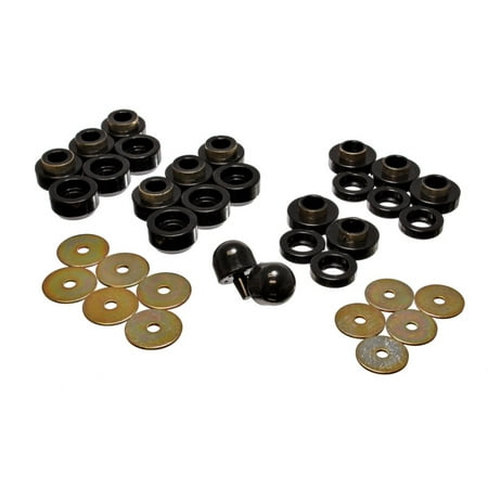 Tj Wrangler Black Half Door - Energy Suspension 97-06 Jeep Wrangler YJ & TJ Black Body(cab) Mount Set
