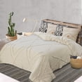 thumbnail image 5 of Laddha Home Designs Geometric Diamond Rectangular Throw Blanket - 90" x 96" - Cream, 5 of 7