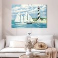 thumbnail image 2 of Elephant Stock Passing The Light Wall Art - Horizontal Canvas Wall Art - Living Room Wall Decor - Transportation Canvas - Blue And White Decor By Paul Brent - 48" x 32", 2 of 8